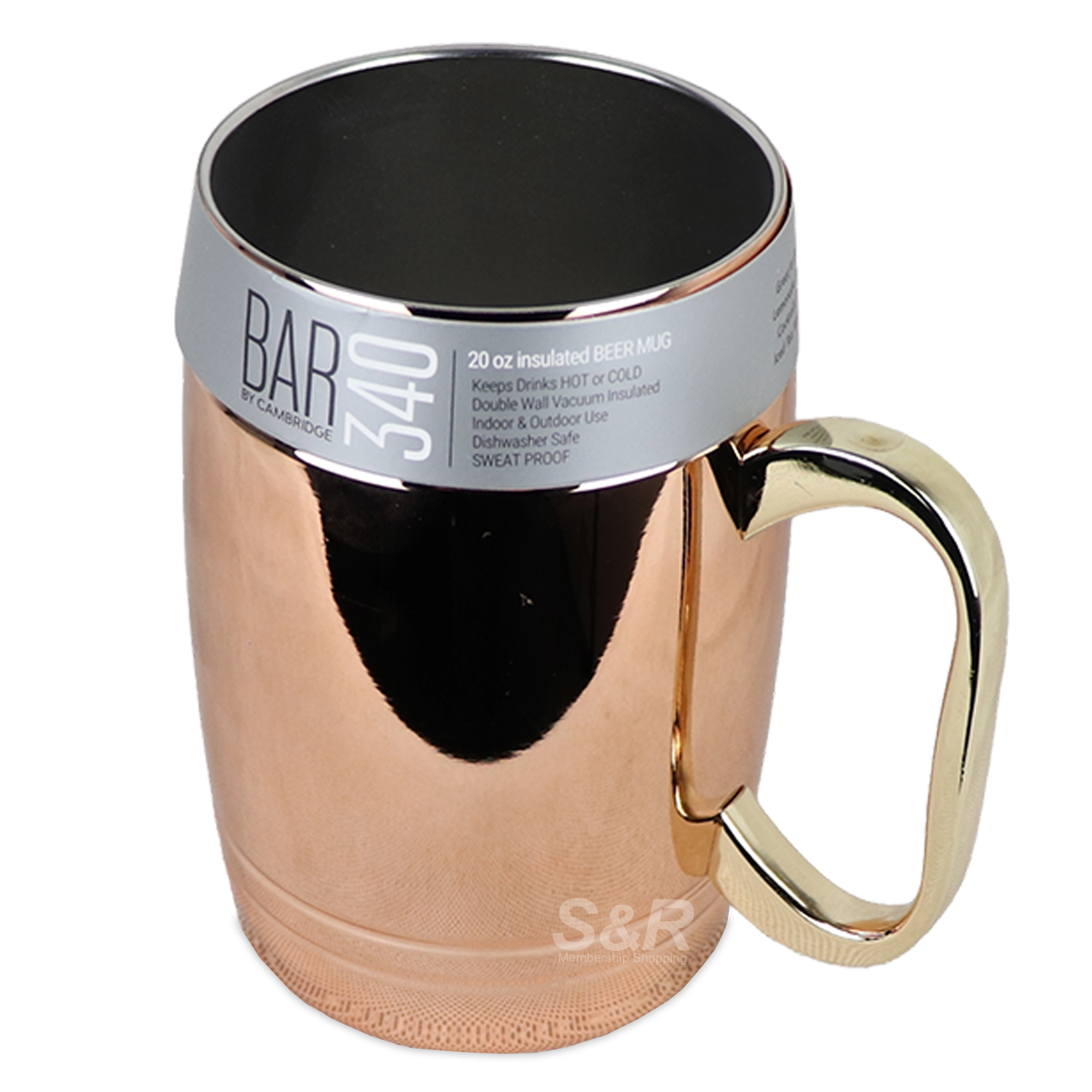 Bar By Cambridge 340 Stainless Insulated Beer Mug 20oz